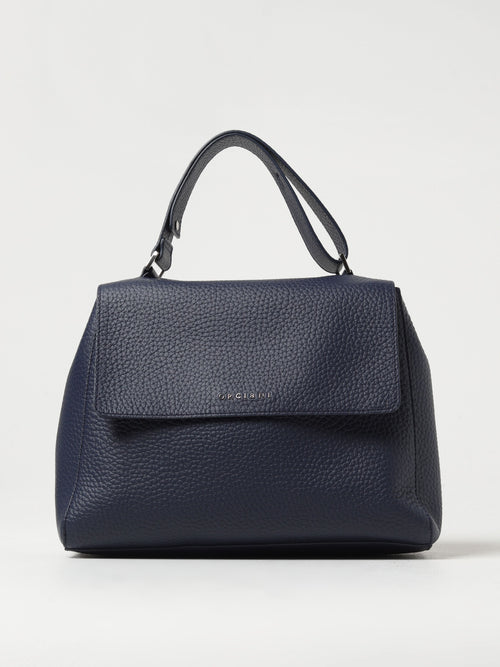 ORCIANI-BT2006SOF NAVY -Borsa a spalla media Sveva Soft in pelle con traco