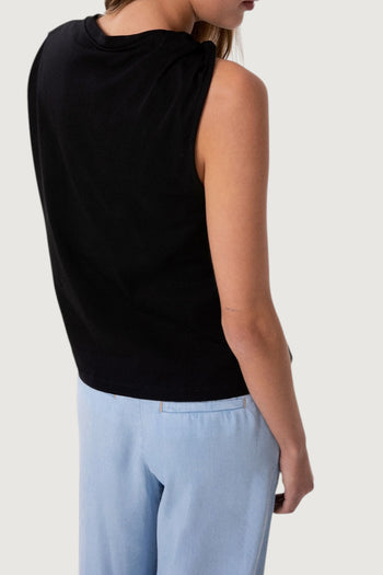 GAELLE-GAABW09373 NE01-T-SHIRT SMANICATA CON DETTAGLIO DAVANTI