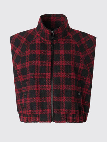 PINKO-107440A3GN ZR4-HANDEL GILET TWEED DISEGNO BUF