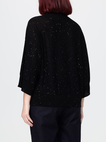 FABIANA FILIPPI-MAD216F397D722 825-MAGLIA COLLO ALTO IN FILATO LANA CON PAILLETTES
