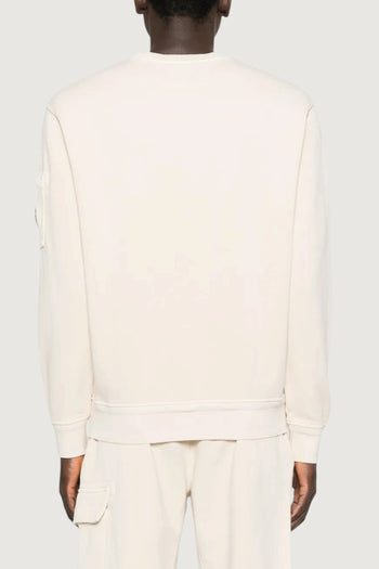CP COMPANY-20CMSS036A110044R 114-COTTON DIAGONAL FLEECE CREWNECK LENS SWEATSHIRT