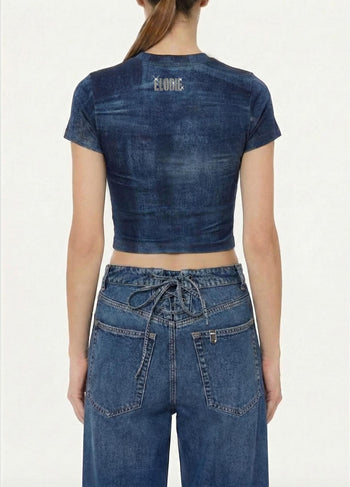 LIU JO BLUE DENIM-UA6502J1624 L9680-T-SHIRT MODA M/C 