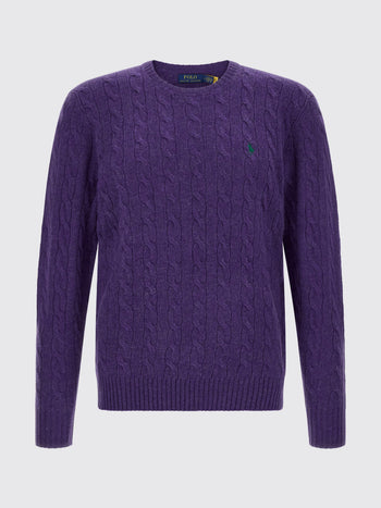 POLO RALPH LAUREN UOMO-710876762 505-Maglia a trecce in lana e cashmere
