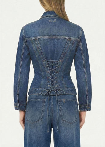 LIU JO BLUE DENIM-UA6511D0400 79157-GIUBBINO INTRECCI