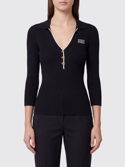 ELISABETTA  FRANCHI-MK17B66E2 685-WOMEN'S KNITTED SWEATER