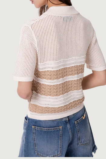 Polo in maglia a righe - 4