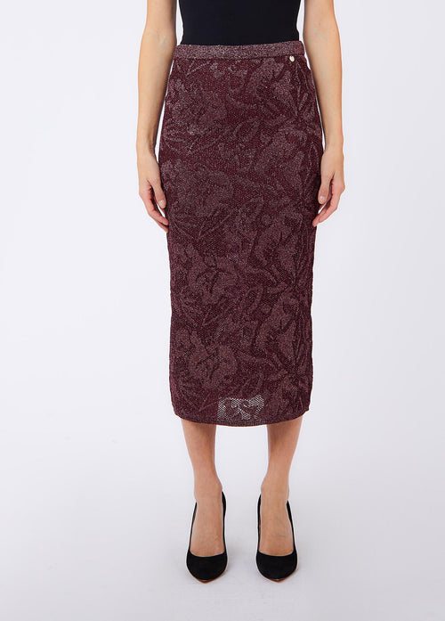 LIU JO WHITE-WF6096MA26S X0786-KNIT LONGUETTE LAMÉ PUNTO PIZZ