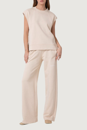 Pantalone a palazzo in felpa - 4