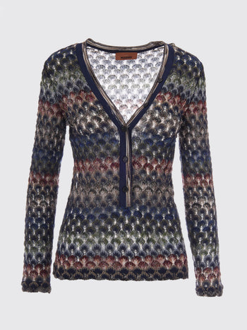 MISSONI-DS26WN0UBR015P SMSPV-V-NECK SWEATER