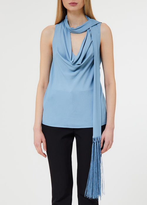 LIU JO COLLECTION-CF6206T2578 X0805-TOP C/SCIARPA FRANGIA