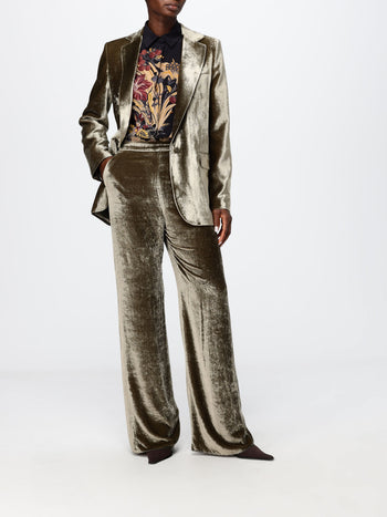 ETRO DONNA-WREA001499TCD01 N0634-WOMEN'S STRAIGHT-LEG VELVET TROUSERS