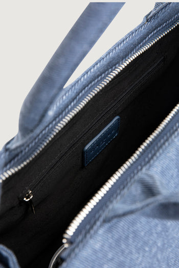 GAELLE-GAACW03111 BL01-MAXI SHOPPER BANDA LOGO DENIM