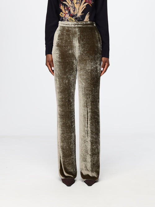 ETRO DONNA-WREA001499TCD01 N0634-WOMEN'S STRAIGHT-LEG VELVET TROUSERS