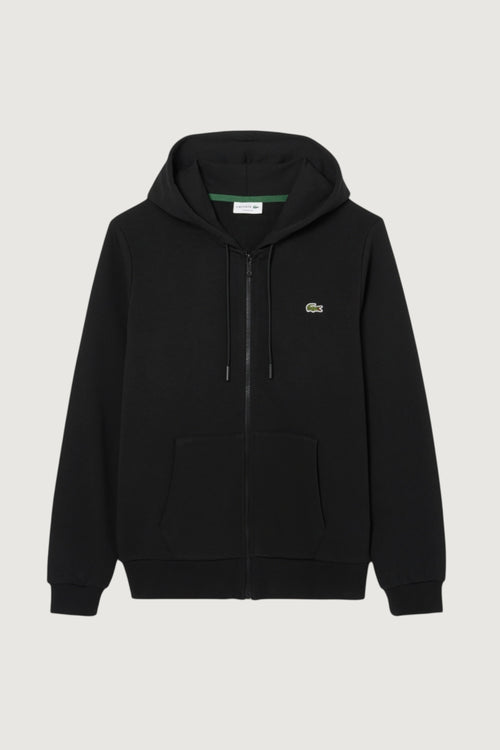LACOSTE-SH9809 031-Felpa in tessuto felpato classic fit con zip
