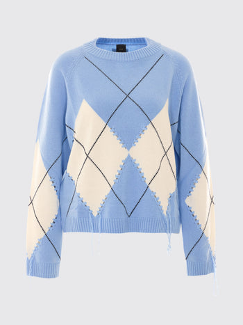 PINKO-107377A3JE EC4-BERNA PULL ARGYLE TRAFORATO