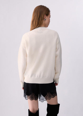 LIU JO WHITE-WF6455MS009 L9450-ECS MAGLIA CHIUSA M/L