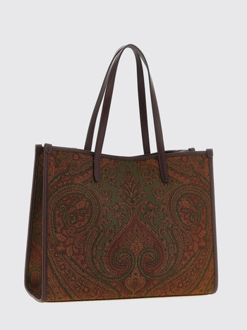 ETRO DONNA-WP1D0065AQ13A S9890-Shopping Lovetrotter L Jacquard Paisley 31x34x1