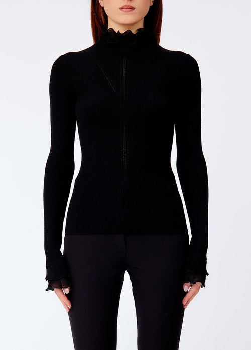 LIU JO COLLECTION-CF6043MA82O 22222-MAGLIA CHIUSA M/L ROUCHES TESS