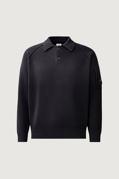CP COMPANY-21CMKN198A005558G 888-CHENILLE COTTON POLO SWEATER 