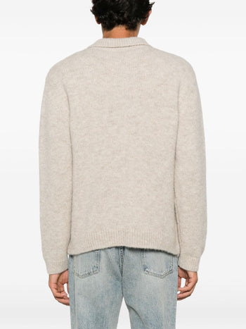 SUNFLOWER -3093 016-Cropped cardigan with ribbed polo collar
