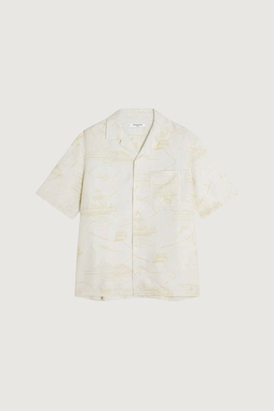 MAISON KITSUNE'-QM00404WW9103 0522-PARISIAN MAP RESORT SHIRT