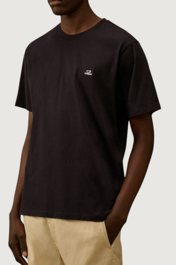 CP COMPANY-RCCMTS726A005100W 888-30/1 JERSEY SHORT SLEEVE LOGO PATCH T-SHIRT