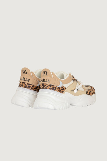 GAELLE-GACAW01628 MA32-SNEAKERS RUNNING IN MESH CON INSERTI ANIMALIER
