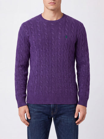 POLO RALPH LAUREN UOMO-710876762 505-Maglia a trecce in lana e cashmere