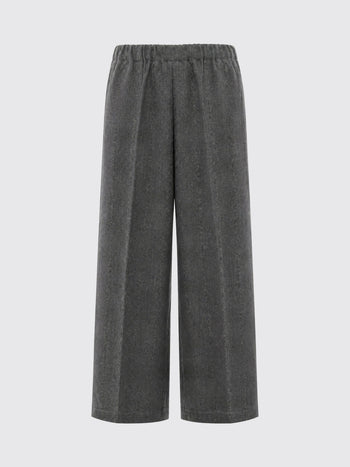 FABIANA FILIPPI-PAD226F456M413 8204-PANTALONI IN FLANELLA GESSATA CON ELASTICO IN VITA