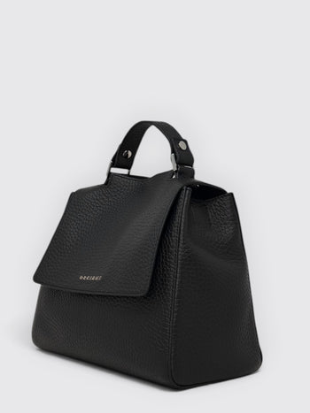 ORCIANI-B01999SOF NERO -SVEVA PICCOLA SOFT IN PELLE CON TRACOLLA 