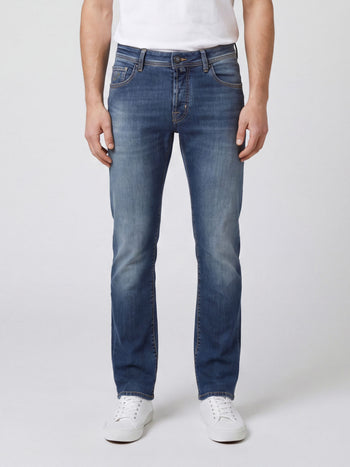 JACOB COHEN-JUMQE006030S3623V2 300D-PANT 5 PKT SLIM FIT NICK DENIM BLUE STR (10,00 OZ)