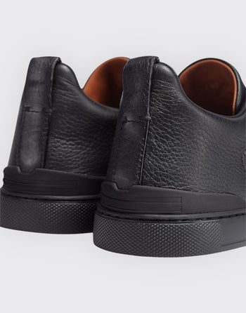 Sneaker triple stitch™ in pelle di cervo nere - 3
