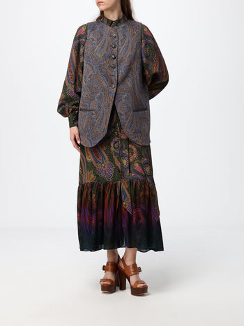 ETRO DONNA-WRDA001499JJ512 S9883-WOMEN'S A-LINE VEST WITH TRIMMING