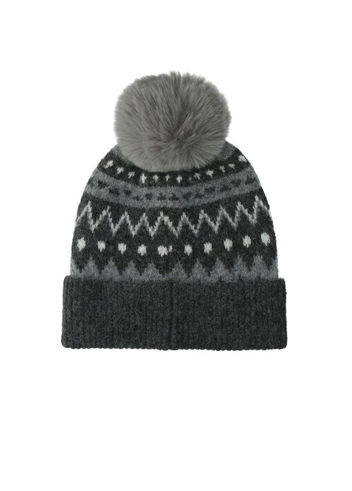 LIUJO ACCESSORI-2F6007MA32S 09012-BEANIE JACQUARD CON BORCHIE