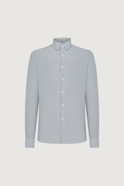 Oxford jacquard stripe open shirt