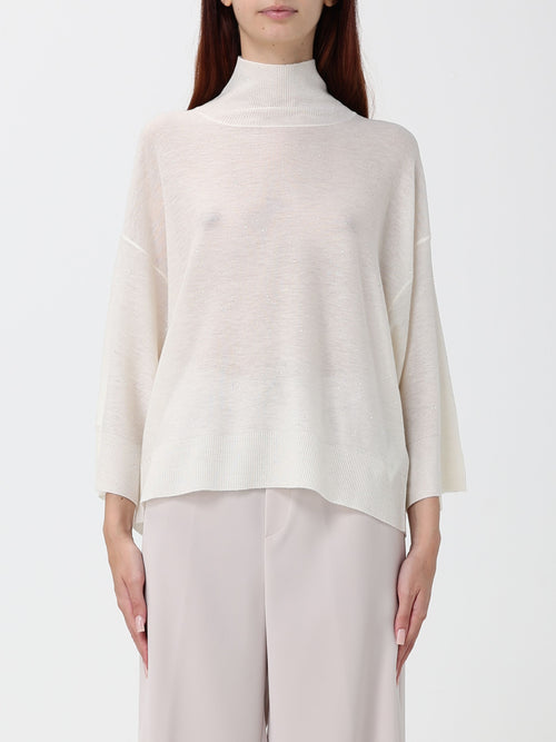 FABIANA FILIPPI-MAD216F397D722 142-MAGLIA COLLO ALTO IN FILATO LANA CON PAILLETTES