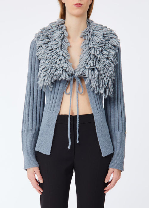 LIU JO COLLECTION-CF6239MA81M X0805-MAGLIA APERTA M/L COLLO P.PELL