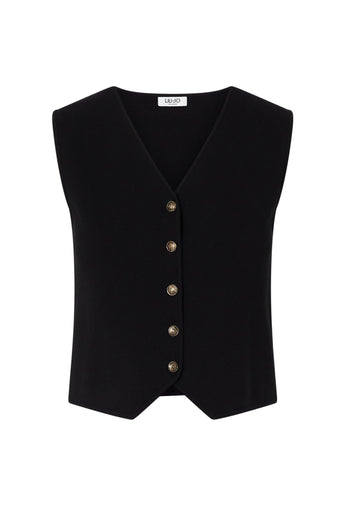LIU JO WHITE-WF6397MS99E 22222-ECS GILET MAGLIA