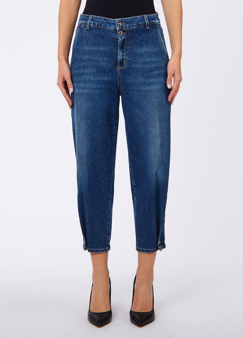 LIU JO BLUE DENIM-UF6130D0294 79096-PANT.NEW BALLOON REG.W.