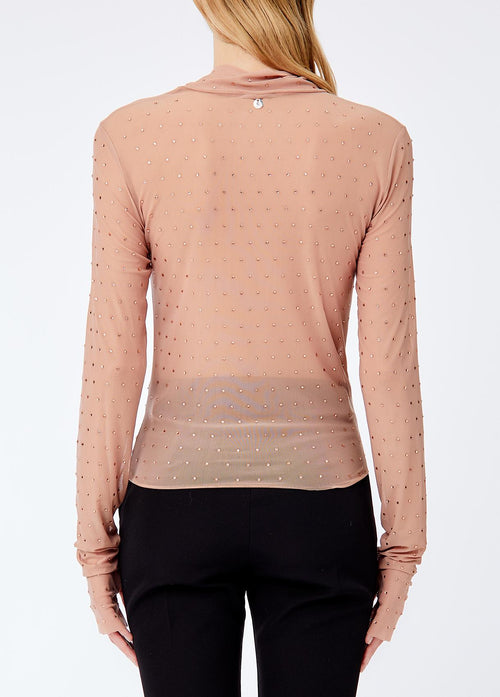 LIU JO COLLECTION-CF6213J4966 A4408-TSHIRT MODA M/L ALLOVER STRASS