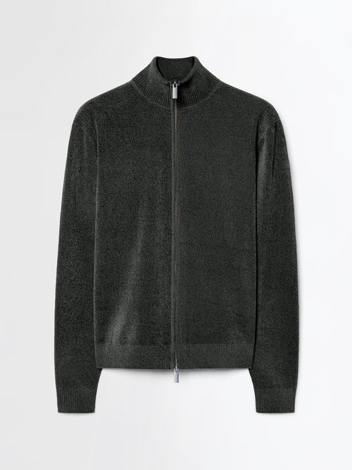 RRD-W26134 20-VELVET FULL ZIP KNIT 