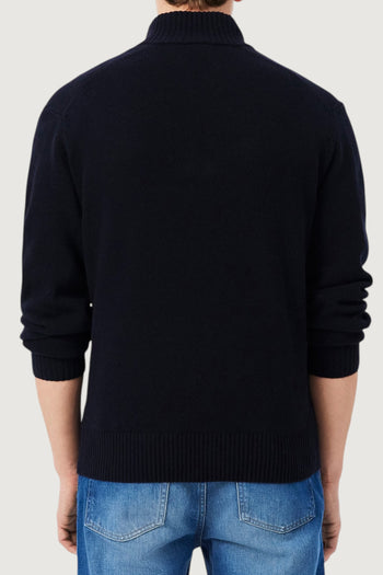 LACOSTE-AH3052 166-Maglione a collo alto in lana cardata con zip