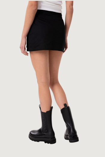 GAELLE-GAABW09708 NE01-MINI GONNA IN COTONE CON APPLICAZIONE LOGO