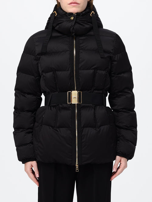 ELISABETTA  FRANCHI-PI92D66E2 110-WOMEN'S PADDED JACKET WITH BELT