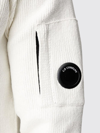 CP COMPANY-21CMKN196A005558G 103-CHENILLE COTTON CREWNECK LENS SWEATER 
