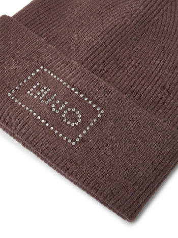 LIUJO ACCESSORI-2F6022MA38S 00533-BEANIE CON LOGO STRASS