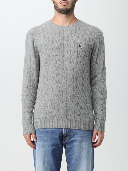 POLO RALPH LAUREN UOMO-710876762 012-Maglia a trecce in lana e cashmere