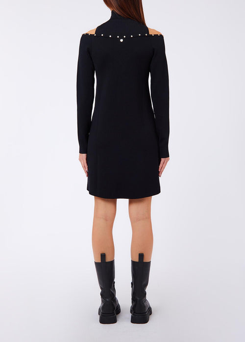 LIU JO WHITE-WF6229MS55N 22222-ECS ABITO MAGLIA CORTO STRASS