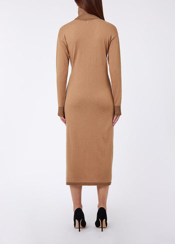 LIU JO WHITE-WF6391MA52S 81020-ABITO MIDI MAGLIA C/ FUSCIACCA