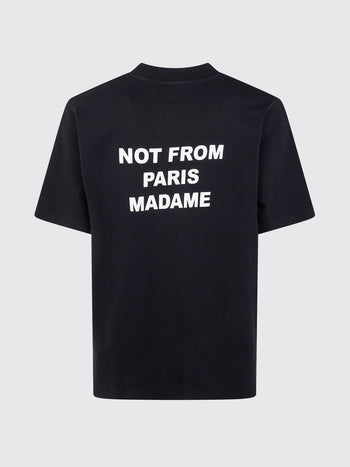 DRòLE DE-PERMTS203CO002 BL-Bold Slogan T-shirt